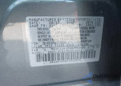 2019 Nissan Sentra Sr from USA, damaged, VIN 3N1AB7AP6KY213274